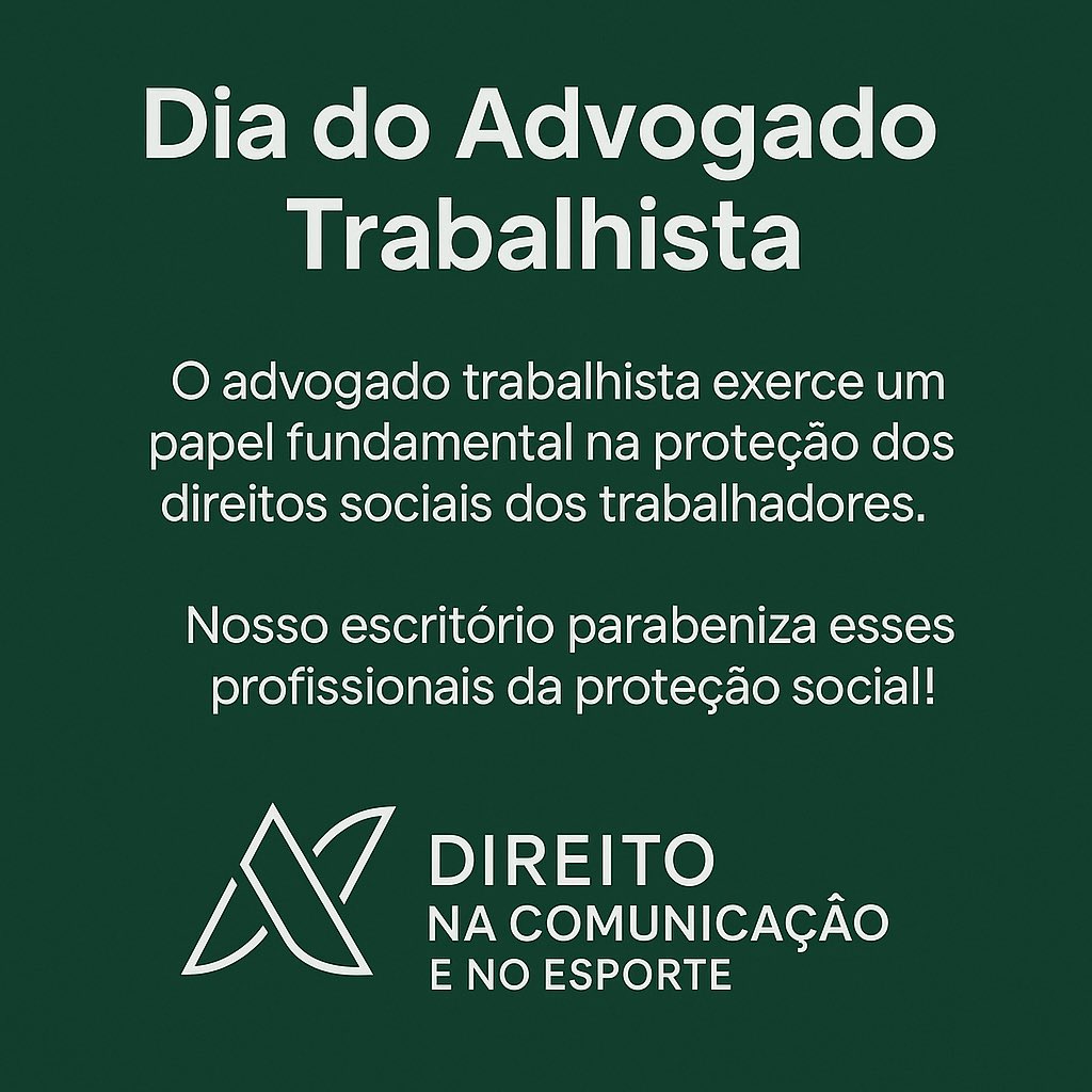 AKProtecao's tweet image. Hoje é Dia do Advogado Trabalhista. Profissional essencial na luta por dignidade, justiça social e direitos humanos no mundo do trabalho.
Na comunicação, onde abusos ainda são comuns, essa defesa é vital.
No AK, esse é o nosso compromisso diário. #DireitoDoTrabalho
