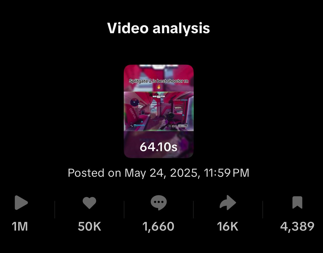 1 million on tiktok, shoutout <a href="/Splitgate/">Splitgate 2</a> 🏄🏼‍♂️