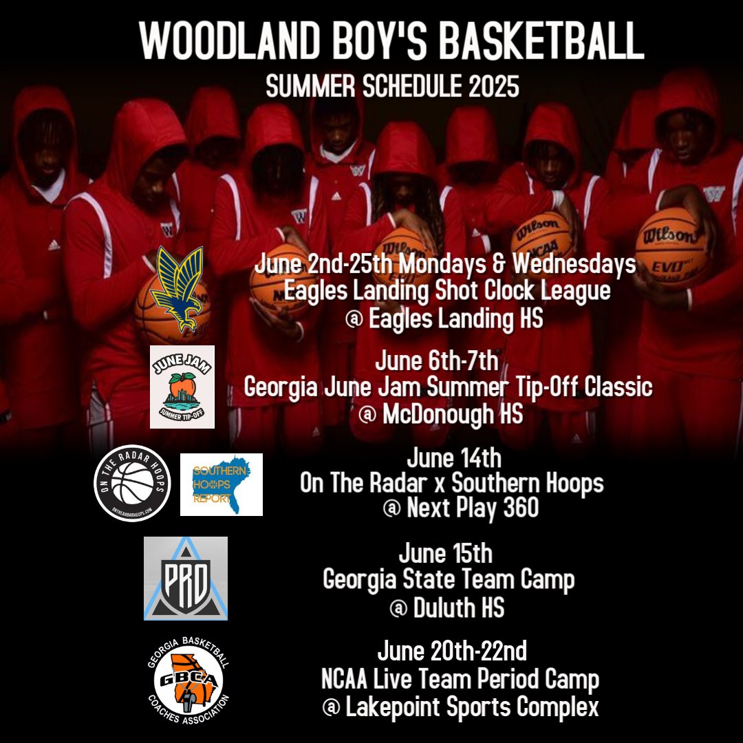Woodland-Stockbridge Varsity Boys Basketball 🏀 Program will Participate this weekend <a href="/GAcoaches/">GBCA</a> Live Period Event at Lakepoint; Emerson, GA! An Opportunity to Showcase Our Talent in the Hudl Bracket in an NCAA Sanctioned Event in front of College Coaches. #StrengthInThePack