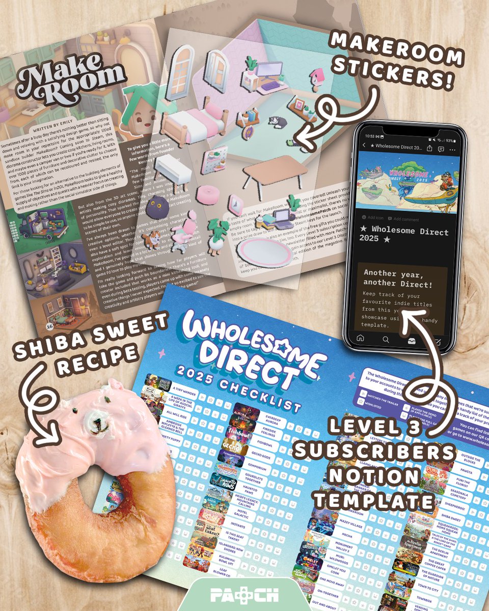 Wholesome Games (@_wholesomegames) on Twitter photo One last shoutout to the folks at <a href="/thepatchmag/">Patch Magazine | Indie Gaming</a> who put together an incredible special July issue celebrating Wholesome Direct 2025. It also features a MakeRoom sticker sheet so you can design your very own room! Subscribe by June 24th to receive this issue. One last shoutout to the folks at <a href="/thepatchmag/">Patch Magazine | Indie Gaming</a> who put together an incredible special July issue celebrating Wholesome Direct 2025. It also features a MakeRoom sticker sheet so you can design your very own room! Subscribe by June 24th to receive this issue.