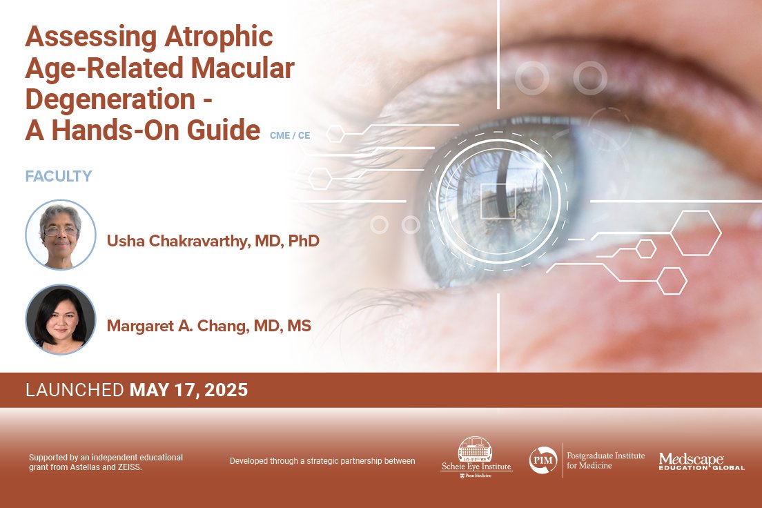 Join us in this new educational activity where we take a closet look at assessing atrophic age-related macular degeneration. 

Gain some CME and improve your ability to assess patients with nonexudative AMD! ⚠️ ms.spr.ly/6016Svpd4