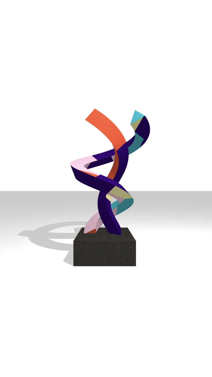 Julien_Espagnon's tweet image. From 3D generative sculpture to 3 meters physical sculpture