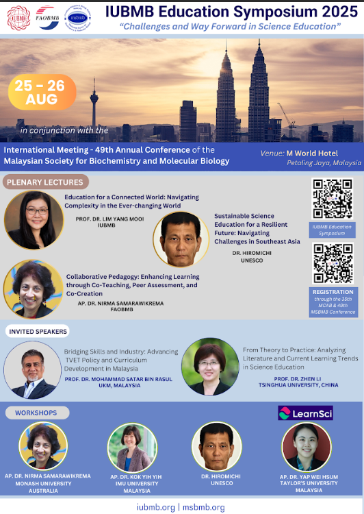 📢 ¡Atención educadores en STEM!
🧪 Ya está abierta la convocatoria de resúmenes para el <a href="/iubmb/">IUBMB</a> Education Symposium 2025
🗓️ Fecha límite: 30 de junio de 2025
🎤 Temas: pedagogía, IA, política educativa y más.
🔗 f.mtr.cool/qwxhgoukly
¡Participa con tu experiencia docente!