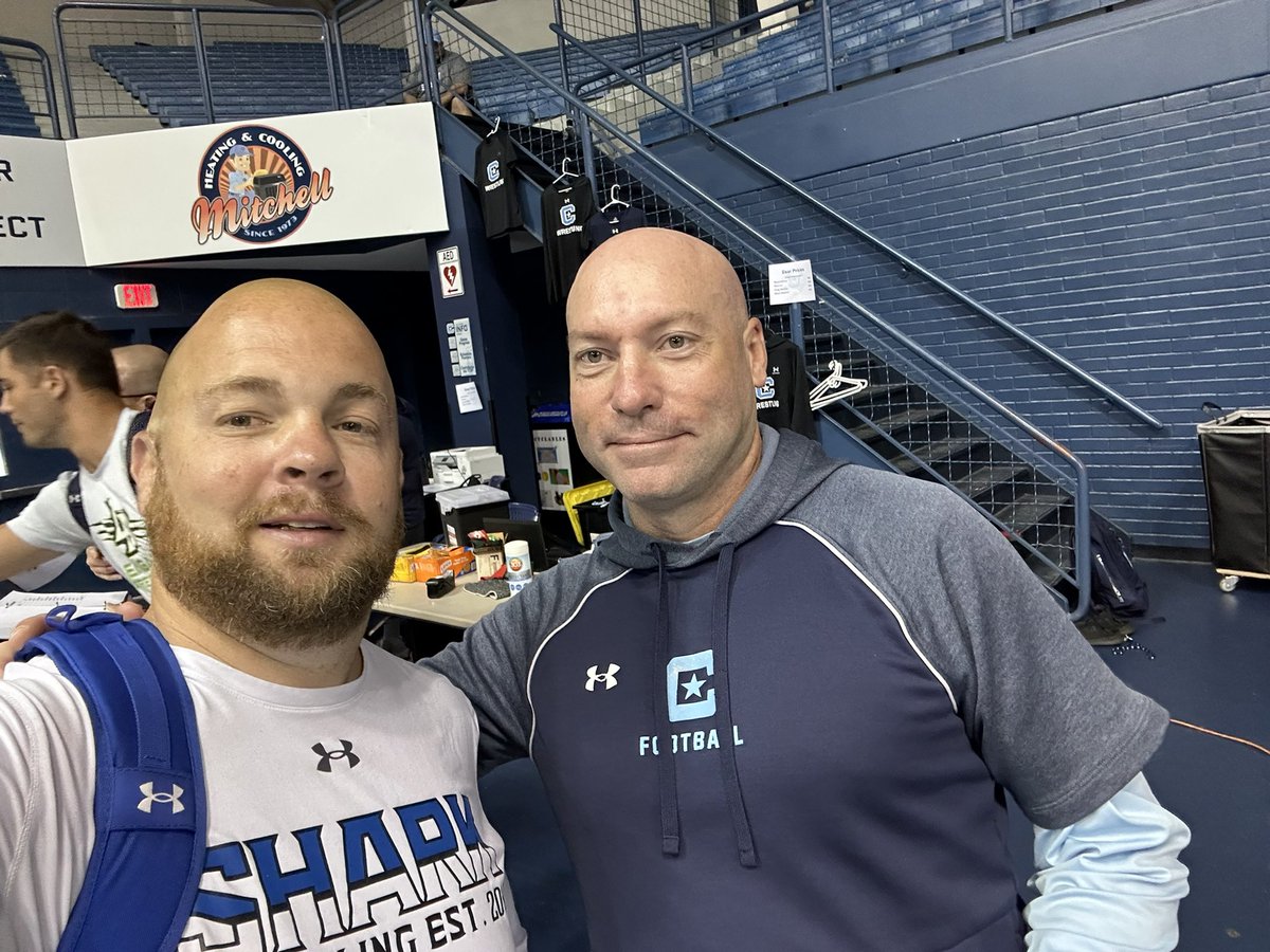 Coach Powell (@coachpowell6) on Twitter photo Good morning from
The citadel one of my high school football coaches came by and saw me this morning. <a href="/CoachCasterlin/">Barry Casterlin</a> coaches football at the citadel. Great man. Thanks coach. Good morning from
The citadel one of my high school football coaches came by and saw me this morning. <a href="/CoachCasterlin/">Barry Casterlin</a> coaches football at the citadel. Great man. Thanks coach.