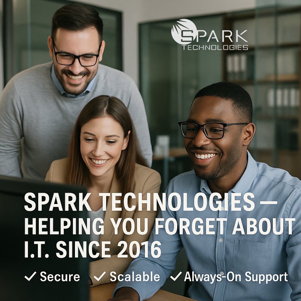 SparkTechLLC_MA's tweet image. Transform your I.T. experience with Spark Technologies! We&apos;ve been securing, scaling, and supporting since 2016. ✅ Secure | ✅ Scalable | ✅ Fast Support 

sparktechllc.com

#TechSolutions #ITExcellence 
#transformit #sparktechllc #secureit #scalablesolutions