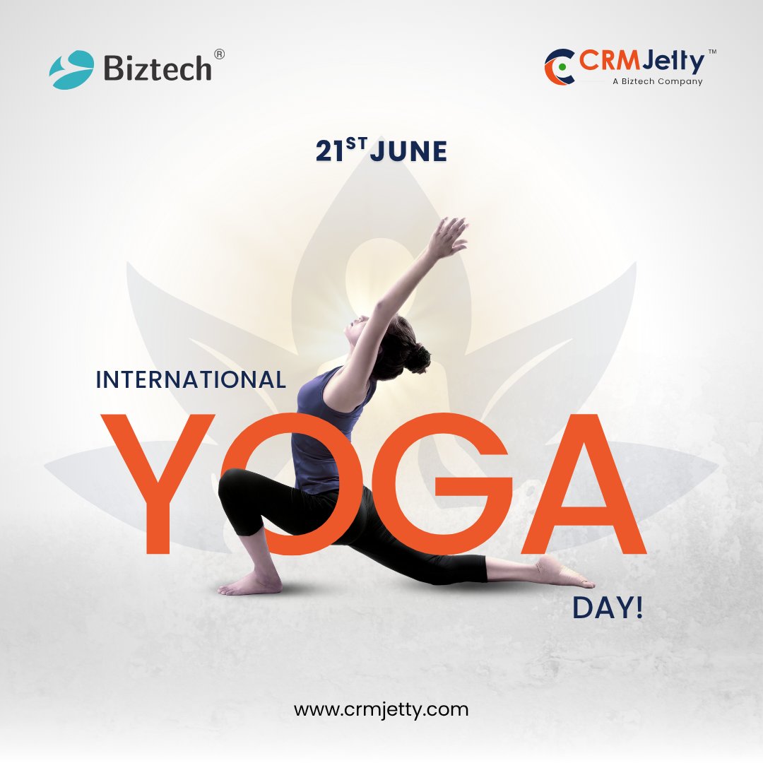 CRMJetty's tweet image. 🌍 Happy International Day of Yoga! 🧘‍♀️✨
A moment to pause, breathe, and reconnect.
Yoga brings balance to body and mind—let’s embrace wellness and positivity today &amp;amp; every day. 💪🧘‍♂️
#InternationalDayOfYoga #Wellness #YogaForAll #MindAndBody #PositiveVibes