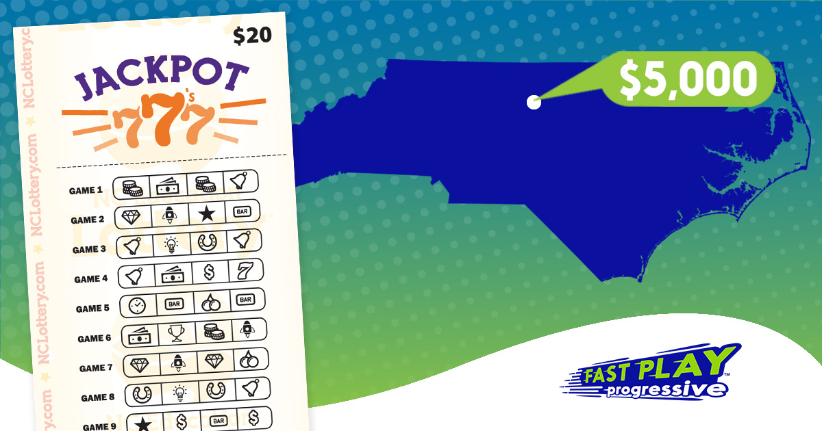 Congratulations to the NC Lottery player who purchased a $20 Fast Play Jackpot 7's ticket from Bellemont Store on NC Highway 49 South in Burlington and instantly won a $5,000 prize yesterday!