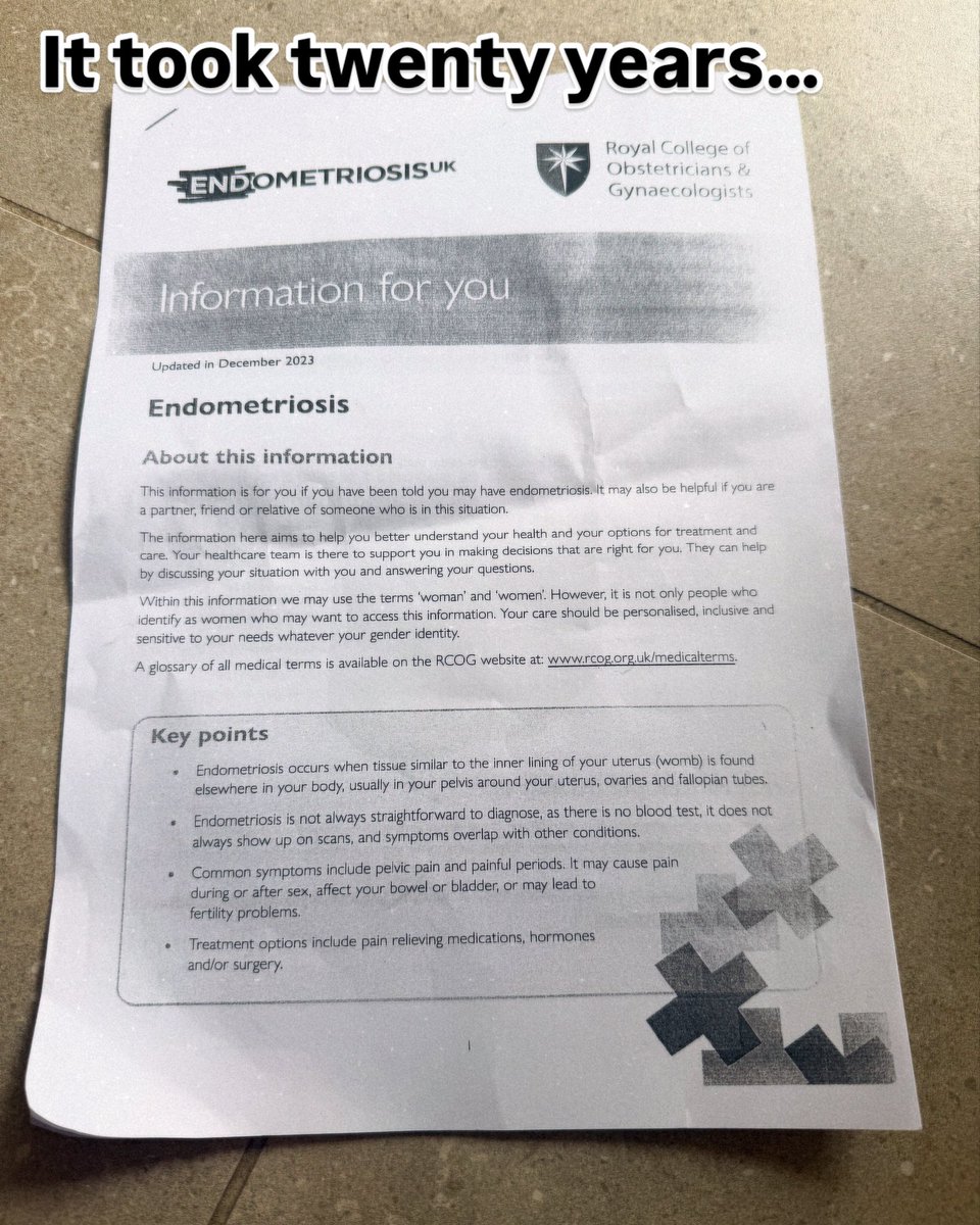 Balavage's tweet image. After twenty years, today I was diagnosed with endometriosis. It’s a bit emotional to be honest. #endometriosisuk🎗 #endometriosis #womenshealthmatters
