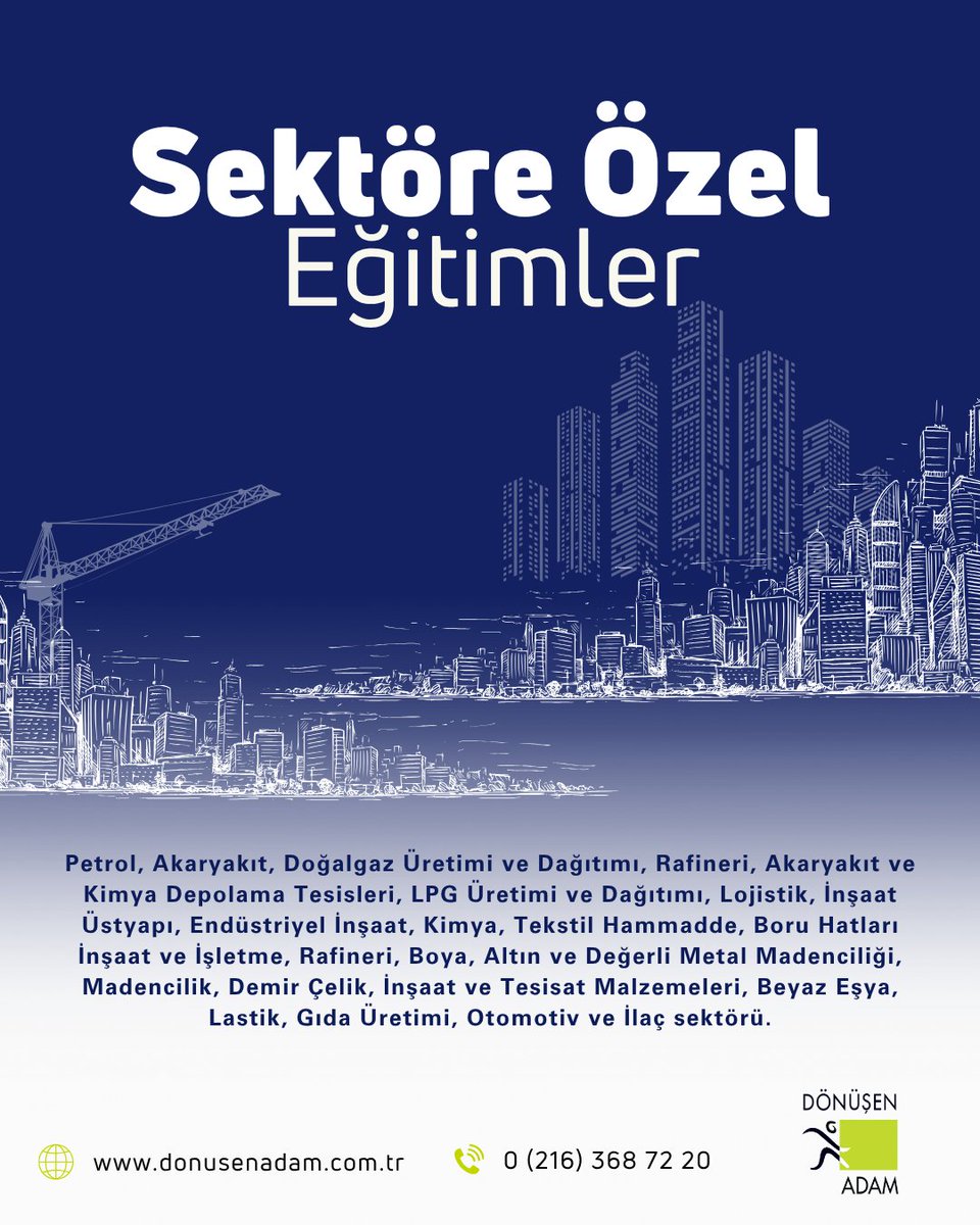 Sektöre özel eğitim kurgularımızla, son aylarda farklı endüstri kollarına odaklanarak deneyim kazanmaya devam ediyoruz.

Detaylı bilgi için: donusenadam.com.tr 
#ioshmanagingsafely #davranisodakliguvenlikyonetimi #donusenadam #dekra #hse
#kaksa #tbrd #osgb #lws #danısmanlık