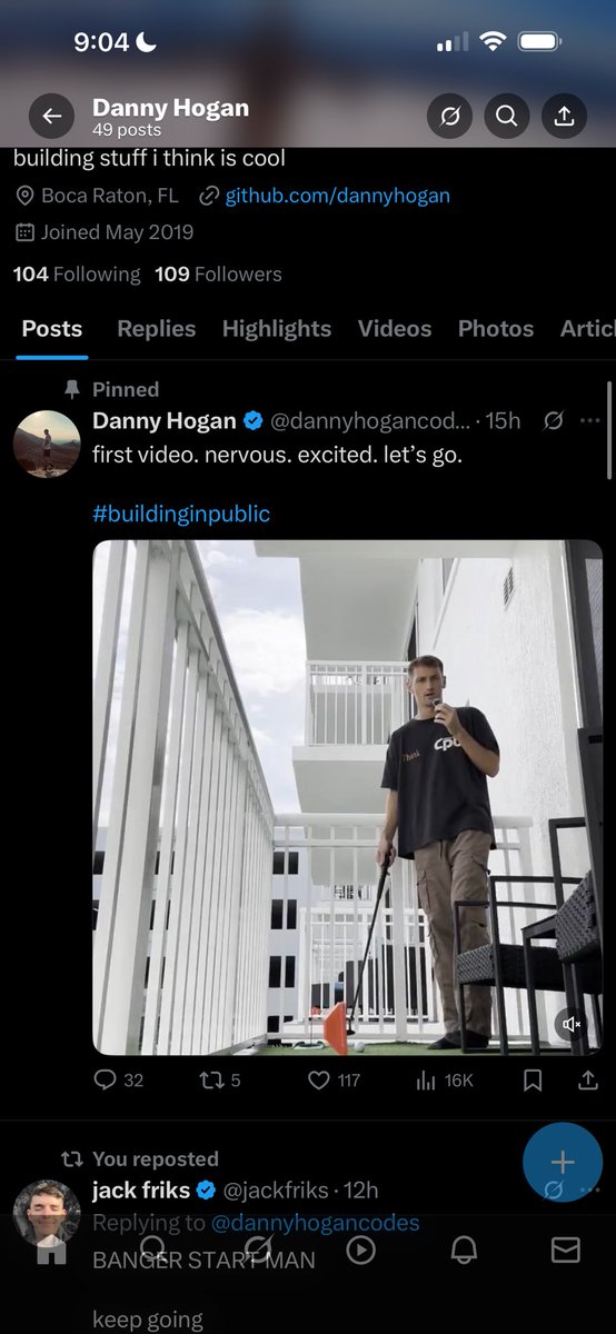 woke up to over 100 followers and 16,000 views on my first video. absolutely blown away by the support 🙏 this is wild.

thank you to everyone who’s showing love. recording the next video today 💪
#buildinpublic