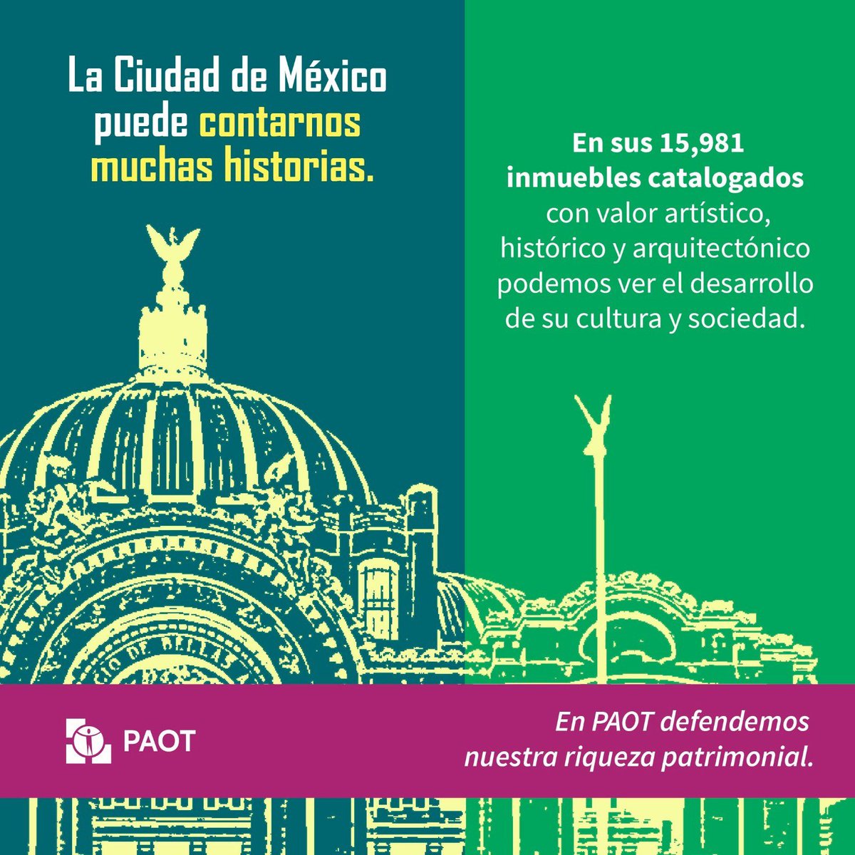 ¿Aún no sabes cómo saber si un inmueble forma parte del patrimonio cultural de la Ciudad? 🤔 Entra a nuestro micrositio para averiguarlo: goo.su/At9bU