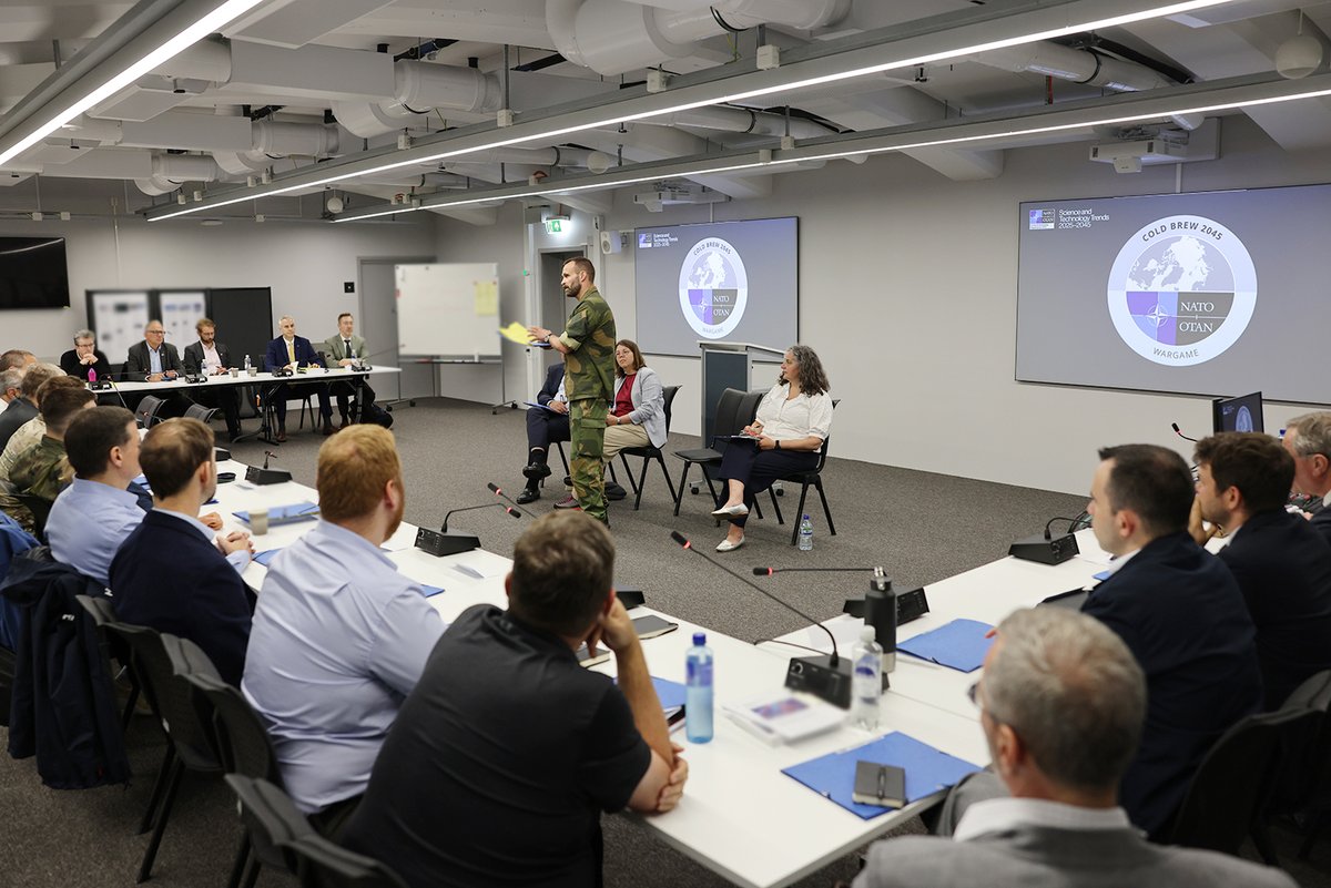 NATO Joint Warfare Centre (@nato_jwc) on Twitter photo This week, <a href="/NATO_JWC/">NATO Joint Warfare Centre</a> hosted the strategic-level, analytical #wargame COLD BREW 204⃣5⃣ with a focus on emerging & disruptive technologies, which intends to strengthen #NATO’s decisive advantage from S&T.
The wargame was designed & conducted by the <a href="/NATO/">NATO</a> Science and Technology This week, <a href="/NATO_JWC/">NATO Joint Warfare Centre</a> hosted the strategic-level, analytical #wargame COLD BREW 204⃣5⃣ with a focus on emerging & disruptive technologies, which intends to strengthen #NATO’s decisive advantage from S&T.
The wargame was designed & conducted by the <a href="/NATO/">NATO</a> Science and Technology