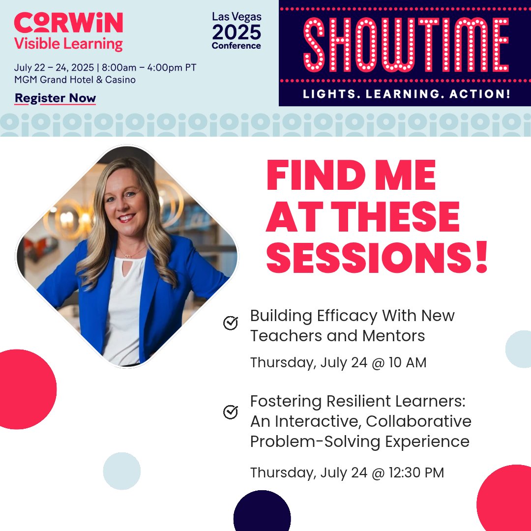 Amanda C. Brueggeman, Ed.D. (@acbrueggeman) on Twitter photo Excited for the Annual Visible Learning Conference in Las Vegas next month! Looking forward to one of my favorite conferences.
I will be presenting alongside <a href="/Lindspren/">Dr. Lindsay Prendergast</a>, Piper Lee, and <a href="/joycasey1122/">Joy Casey</a> - amazing individuals! 
<a href="/CorwinPress/">Corwin</a> 
#AVL2025 #SCMentoring #resilientlearners Excited for the Annual Visible Learning Conference in Las Vegas next month! Looking forward to one of my favorite conferences.
I will be presenting alongside <a href="/Lindspren/">Dr. Lindsay Prendergast</a>, Piper Lee, and <a href="/joycasey1122/">Joy Casey</a> - amazing individuals! 
<a href="/CorwinPress/">Corwin</a> 
#AVL2025 #SCMentoring #resilientlearners