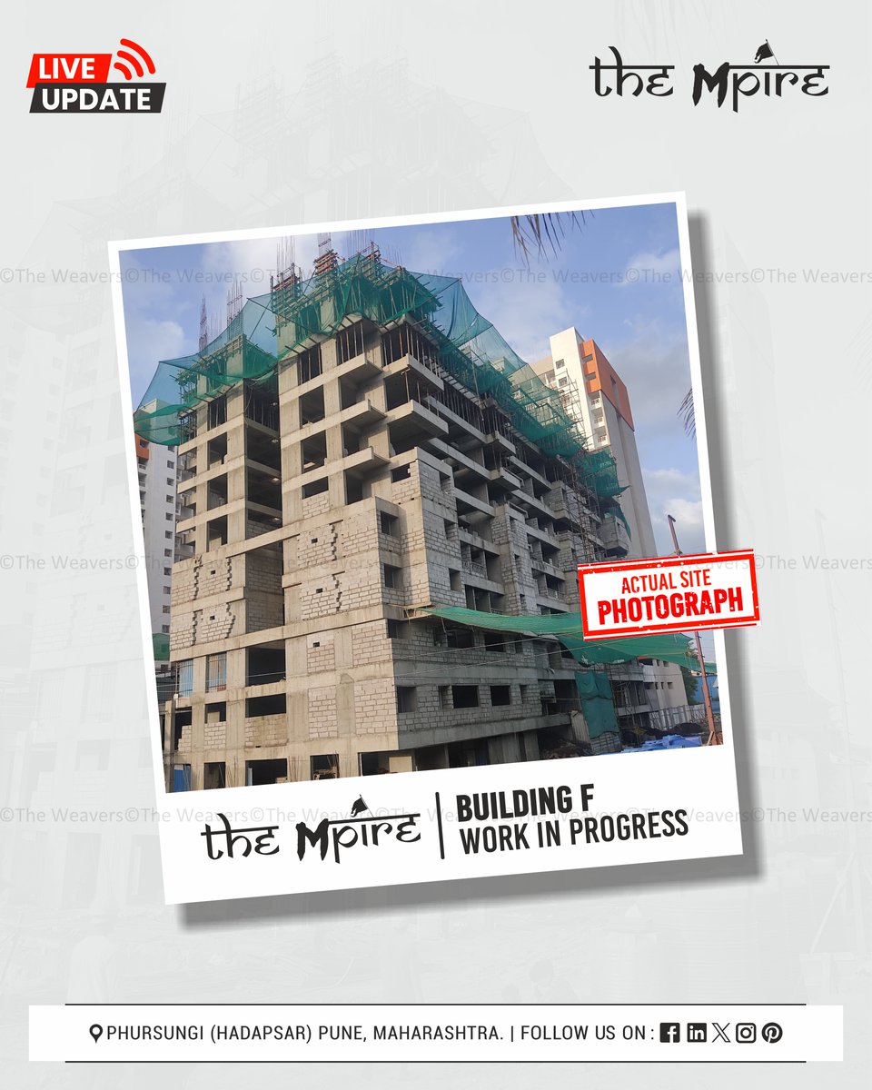 TheMpirePune's tweet photo. At The Mpire, Phursungi, promises are turning into pillars, and dreams are rising, brick by brick.

Wing F is now in full swing, with our on-site team working tirelessly to bring your future home to life.

✅ Solid progress
✅ Steady timelines
✅ Transparent updates https://t.co/Z6P2q9Qqcs