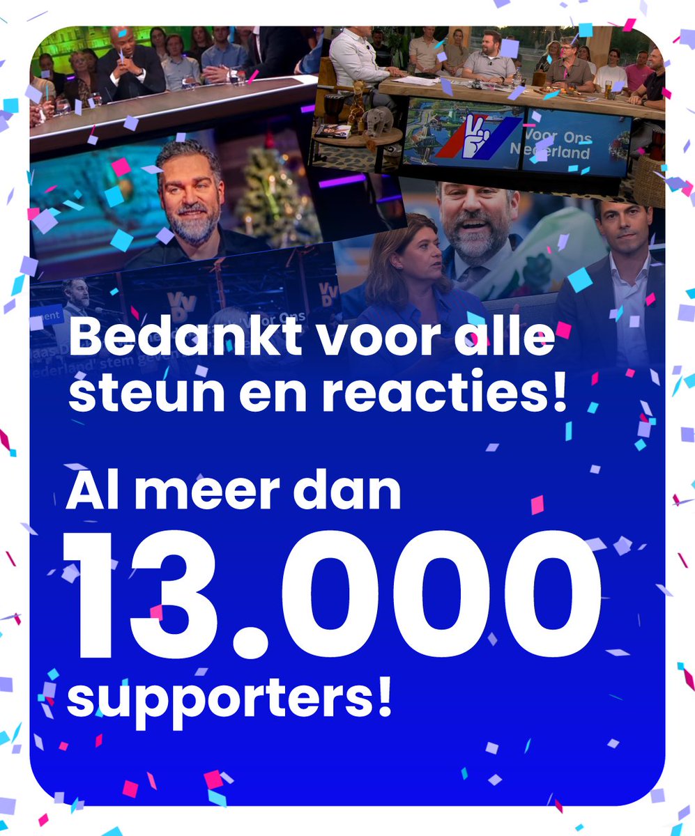 Al meer dan 13.000 supporters! Het stille midden heeft flink van zich laten horen en wat een geweldig geluid blijkt dat te zijn. Ontzettend bedankt voor jullie steun, enthousiasme en positiviteit. We krijgen hier heel veel energie van en gaan keihard aan de slag om de actiegroep
