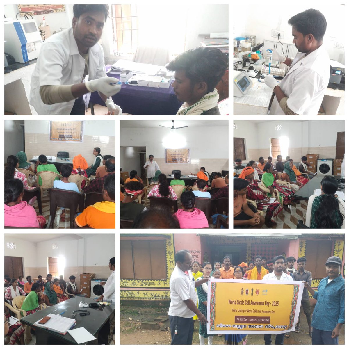 Sickle cell &amp; Thalassemia Day observation and DBS -HPLC Testing at CHC Pujariguda
