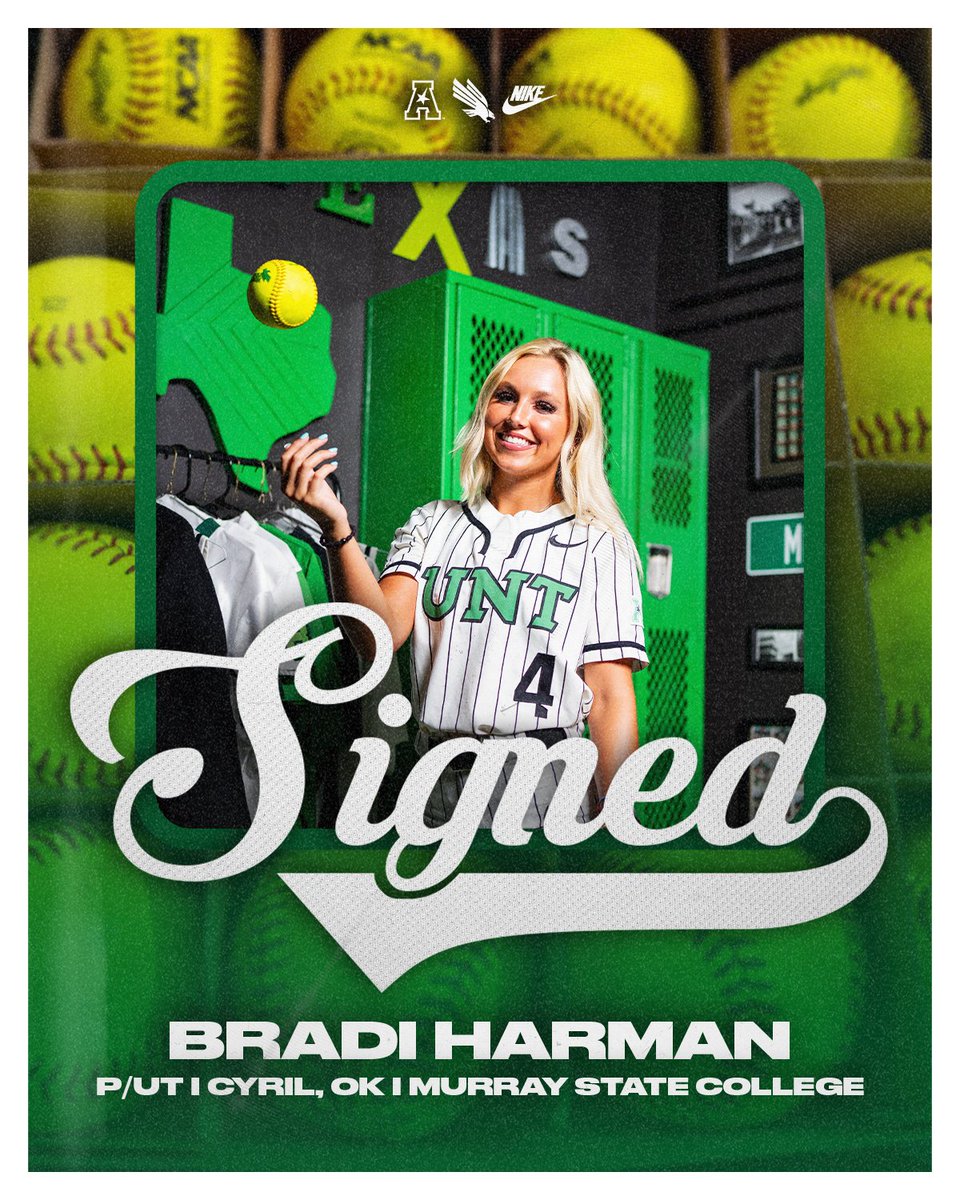 MeanGreenSB's tweet image. UNT welcomes an All-American to Lovelace!!
#GMG ๐ข๐ฆ
| @BradiHarman