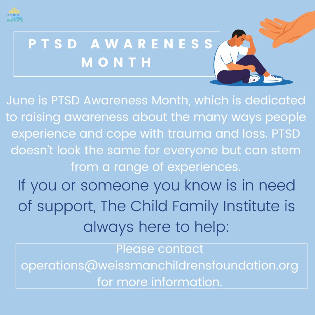 WeissmanCF's tweet photo. This month is a reminder to hold space for those living with post-traumatic stress and to break to advocate for access to trauma-informed care.
#PTSDAwarenessMonth #TraumaInformedCare #MentalHealthAwareness #EndTheStigma #EvidenceBasedCareForAll   #TheChildFamilyInstitute https://t.co/27wyCYDy6N