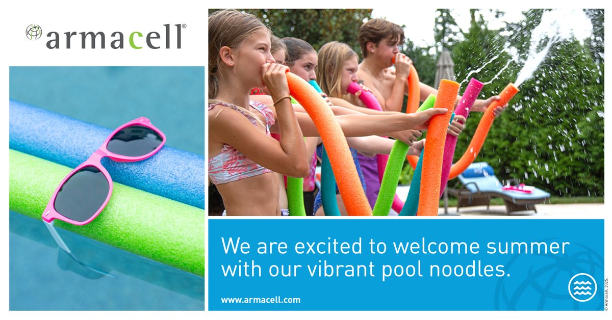 Armacell_US's tweet image. Pool noodles are fun for playing, exercising, or relaxing in the water this summer. Enjoy a little extra buoyancy with North America’s #1 lightweight noodle available in a variety of colors &amp;amp; sizes. armacell.com/en-US/make-spl… #HelloSummer #WaterToys #PoolFloat #Swim #Pool #PoolToys