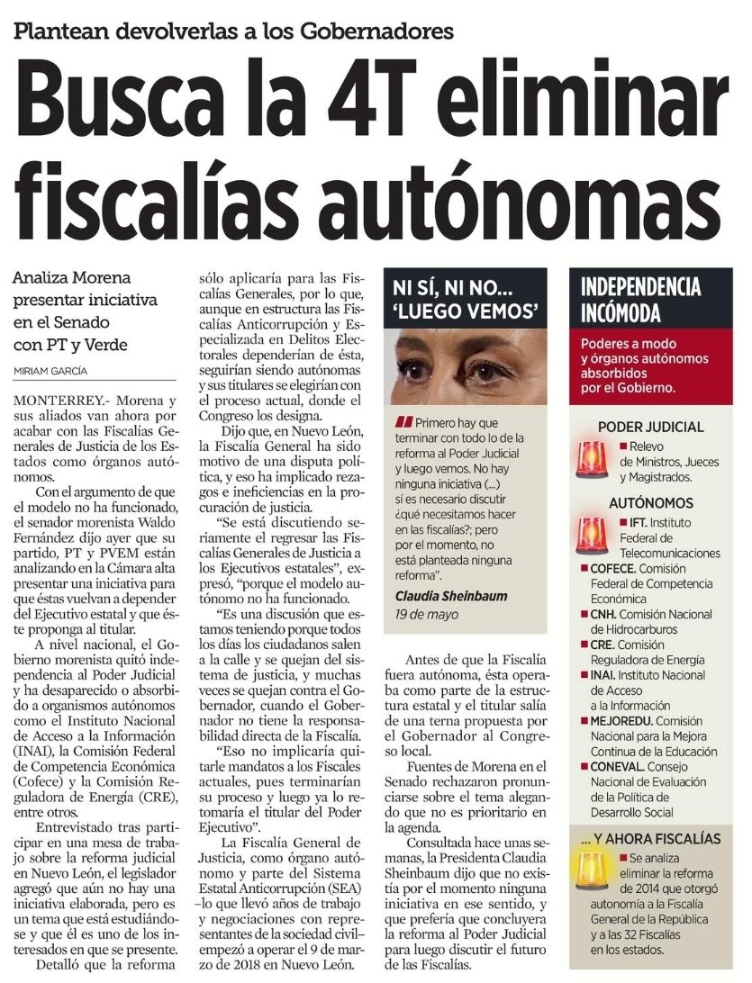 Pnches alimañas !!

Ya mejor hagan otra Constitución y empiecen a cobrar derecho de piso por vivir en México.

Ahora los gobernadores corruptos elegirán a sus fiscales.

México.. directo al abismo..