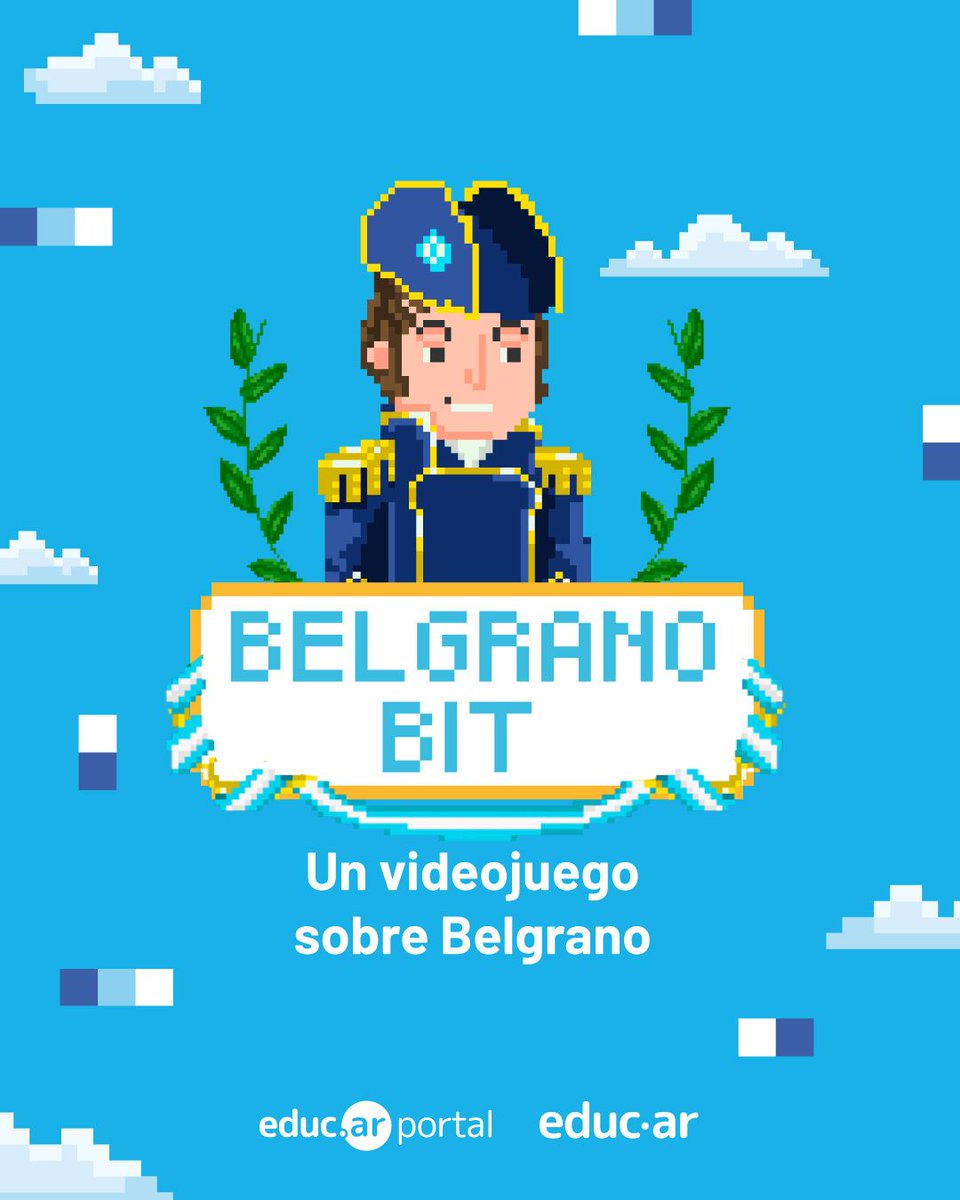 🇦🇷 ¡Feliz Día de la Bandera!

Te invitamos a revivir momentos clave de la vida de Manuel Belgrano con Belgrano-Bit, el videojuego educativo desarrollado por Educ.ar.

👉 Accedé desde: bit.ly/Belgranobit

#DíaDeLaBandera 
#BelgranoBit