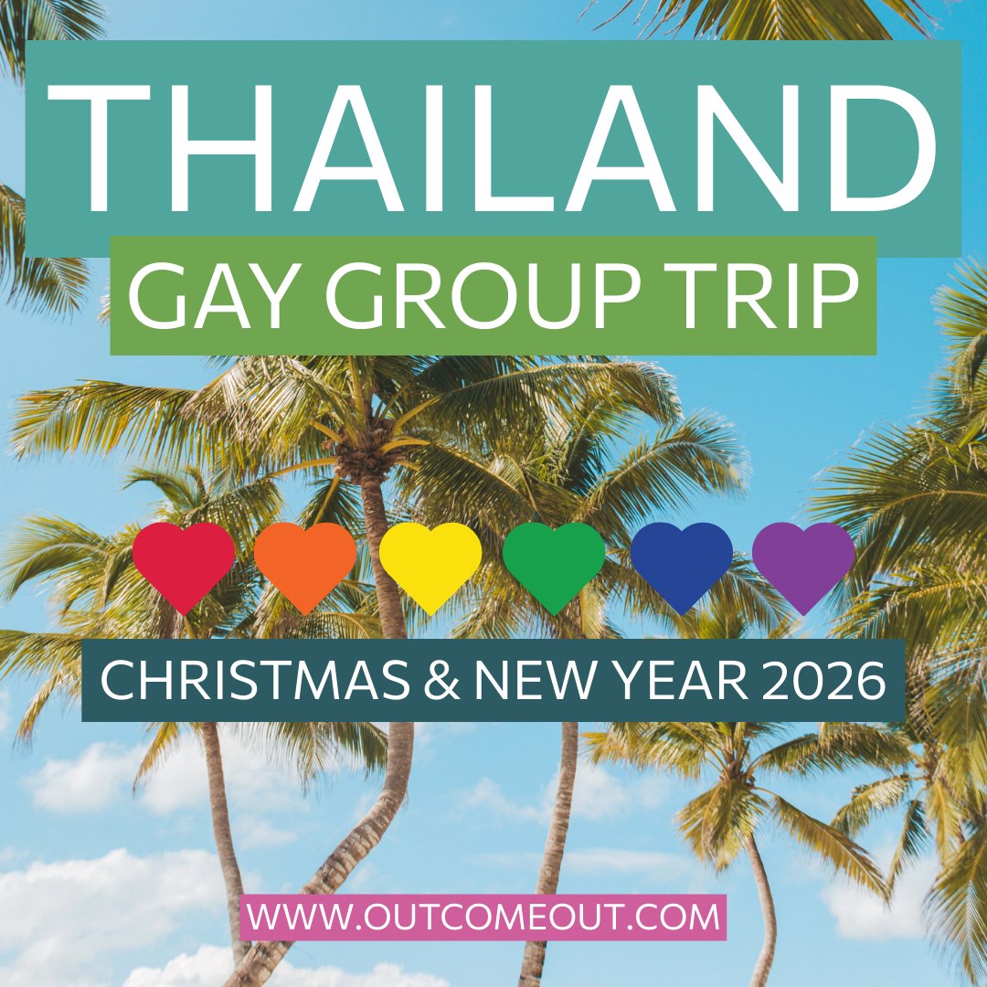 OutComeOut's tweet photo. 🏳️‍🌈 Thailand Holiday • Dec 20 – Jan 2, 2025/26
Celebrate in Bangkok, Chiang Mai &amp; the islands — culture, beaches &amp; fireworks.

Travel solo, in couple or with friends. Fun, easy &amp; gay-friendly! 🌴😎

🔗 Book now: https://t.co/meNUegehzG https://t.co/o9GZwOftoB