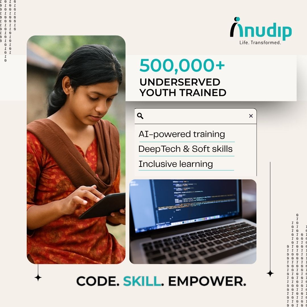 What if the next tech innovator is in a village with no Wi-Fi?

Anudip Foundation is bridging the digital divide—bringing AI, smart tech &amp; job-ready skills to underserved youth across India.

This is how code becomes change.
tinyurl.com/ytxapt2k