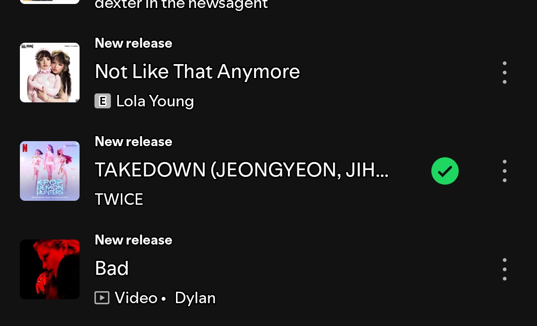TAKEDOWN was added to 'ALL NEW POP' on Spotify ✨💋 

🔗 open.spotify.com/playlist/37i9d…

#TWICE <a href="/JYPETWICE/">TWICE</a>