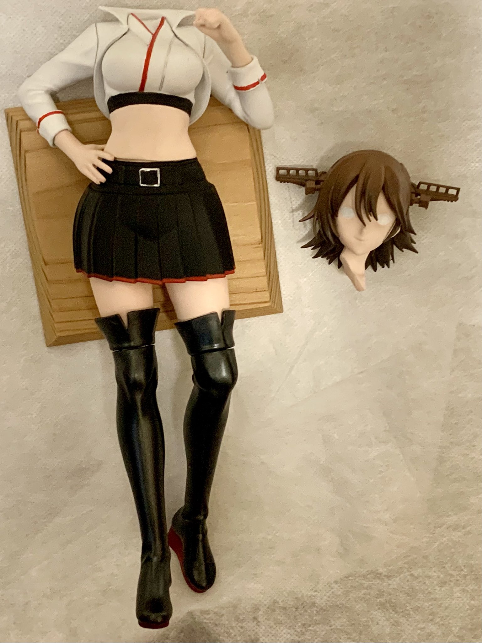 リボンを付けた女の子の胸像 ガレージキット？ フィギュア
