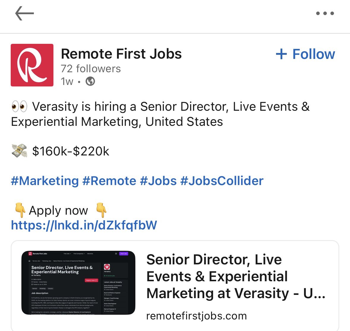 Ramelijan (2025 ⏩) (@ra61459) on Twitter photo 👀 <a href="/verasitytech/">Verasity (2025 ⏩)</a> hiring a Senior Director of Live Events & Experiential Marketing in the US 🇺🇸
Major moves brewing behind the scenes.
Just in time for the bull run.
Probably nothing. $VRA 🔥 👀 <a href="/verasitytech/">Verasity (2025 ⏩)</a> hiring a Senior Director of Live Events & Experiential Marketing in the US 🇺🇸
Major moves brewing behind the scenes.
Just in time for the bull run.
Probably nothing. $VRA 🔥