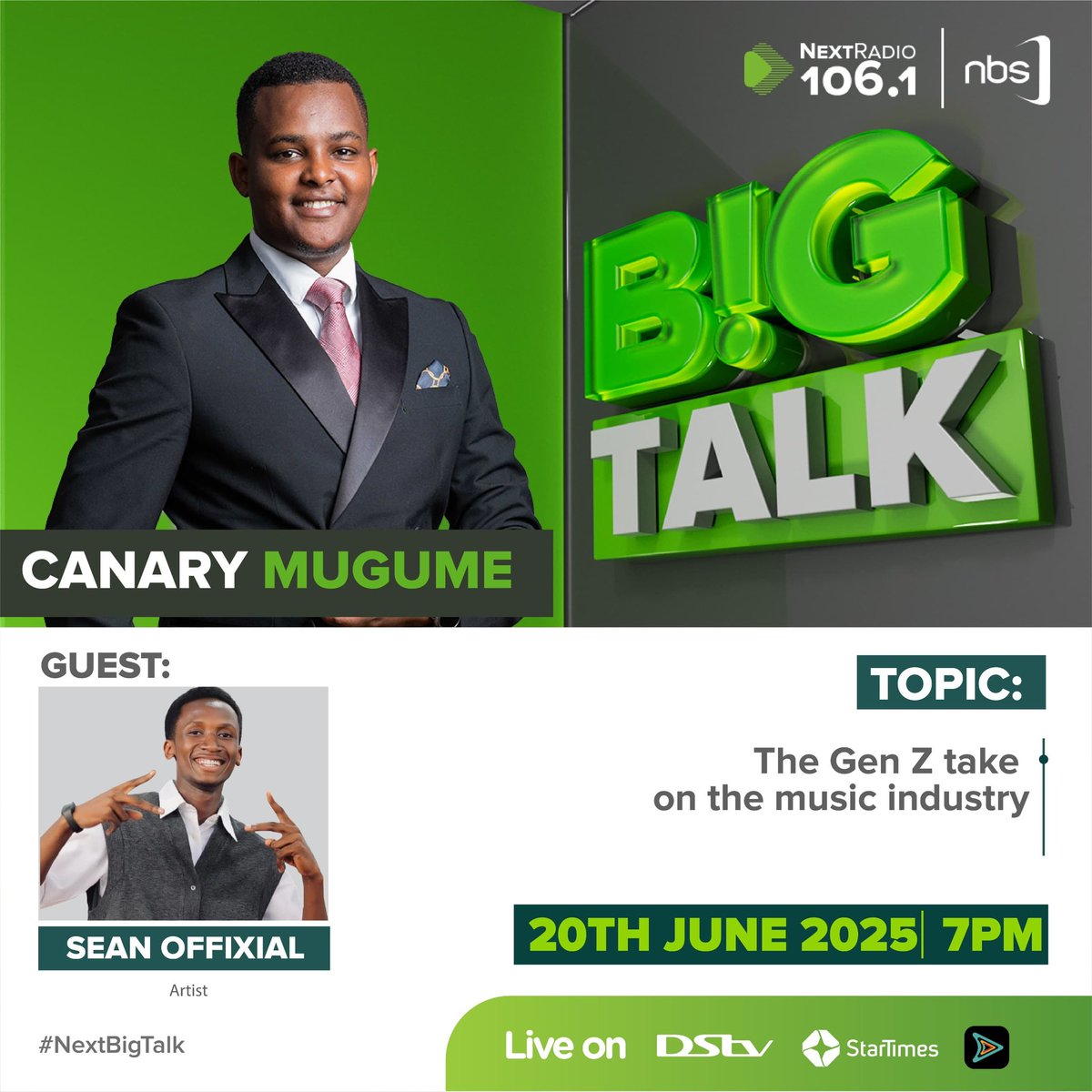 Next Radio 106.1FM (@nextradio_ug) on Twitter photo The Gen Z take on the music industry.
Tonight on #NextBigTalk, <a href="/CanaryMugume/">Canary Mugume</a> hosts <a href="/Tojo256/">tojo 256</a> and <a href="/SeanOffixial_/">Sean Offixial</a> to discuss this and more.
Watch live on <a href="/afromobileug/">AfroMobile</a> App.
#NextRadioUg The Gen Z take on the music industry.
Tonight on #NextBigTalk, <a href="/CanaryMugume/">Canary Mugume</a> hosts <a href="/Tojo256/">tojo 256</a> and <a href="/SeanOffixial_/">Sean Offixial</a> to discuss this and more.
Watch live on <a href="/afromobileug/">AfroMobile</a> App.
#NextRadioUg