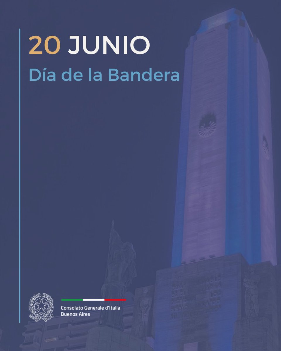 ItaliaenBsAs's tweet photo. ¡Un muy feliz Día de la Bandera a todas las argentinas y argentinos! 🇦🇷
Una molto felice Giornata della Bandiera a tutte le argentine e argentini!🇦🇷 https://t.co/JLk44d0UZb
