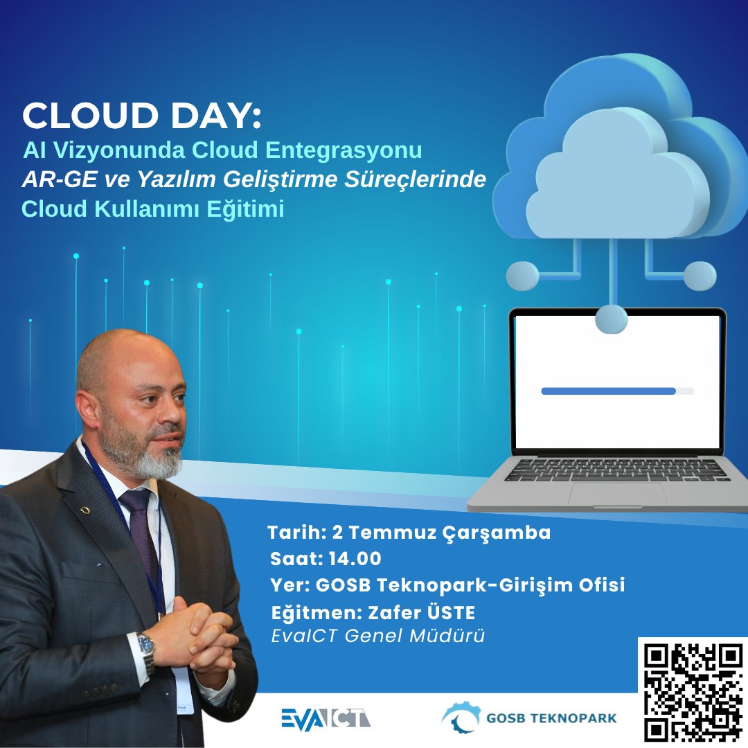 🌥️ CLOUD DAY ile bulutların üzerine çıkıyoruz!
AI devriminde yerini almak isteyenler buraya! 🤖⚡

💬 “Yapay zekâda başarı, doğru cloud entegrasyonuyla başlar.”
Peki, Cloud teknolojileri Ar-Ge ve yazılım geliştirme süreçlerinde nasıl fark yaratıyor?

🚨 Bu eğitimde:
🔹 AI odaklı