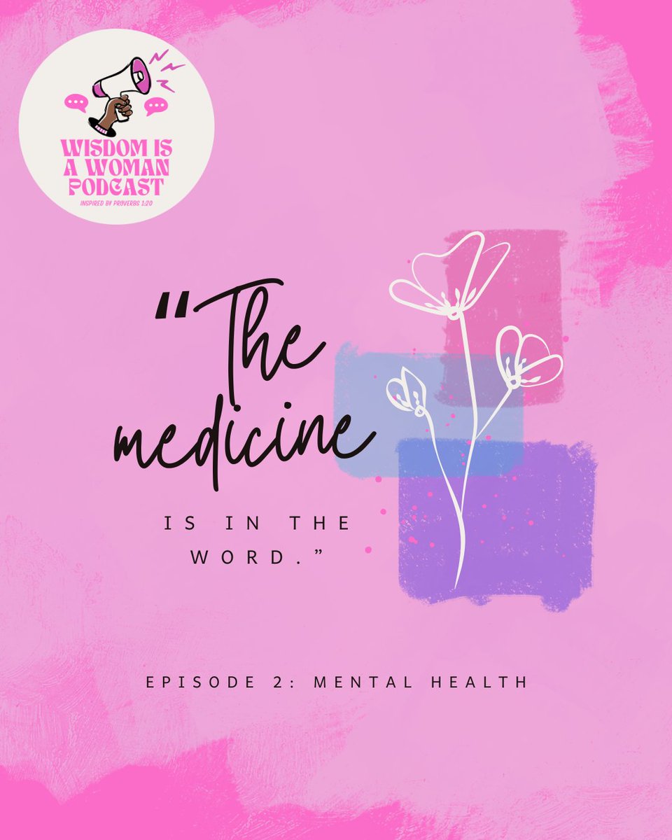 WisdomisaW47872's tweet photo. 🗣 “The medicine is in the Word.”
God’s Word restores, renews &amp; heals.
From Episode 2: Mental Health 🎧
#WisdomIsAWoman #FaithPodcast #MentalHealthAwareness #ChristianWomen #HealingThroughScripture #MyTestimony https://t.co/6hS4cOhkDv