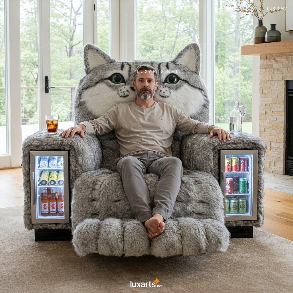 Cat Recliner with Built-in Mini Refrigerator | Purr-fectly