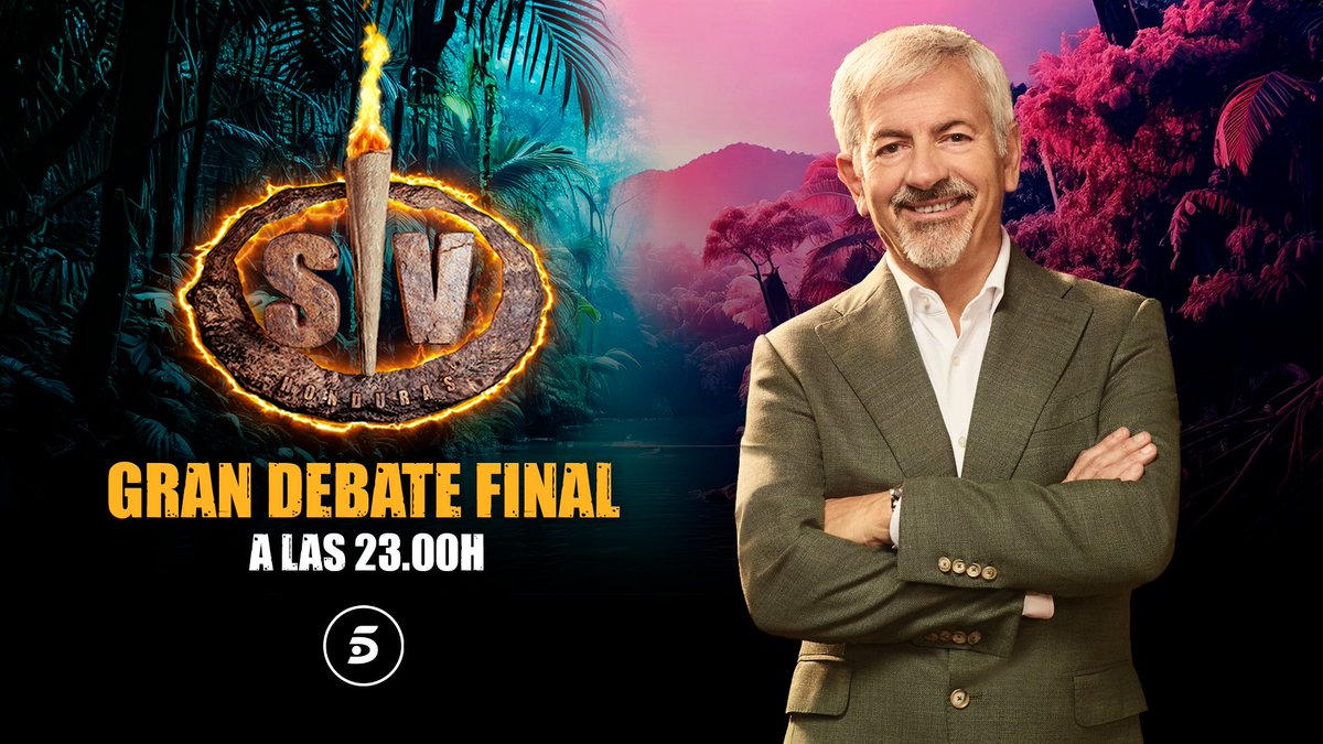Cuarzo Producciones (@cuarzotv) on Twitter photo 🔥🌴 Esta noche, <a href="/carlos_sobera/">Carlos Sobera</a> conduce el Gran Debate Final de <a href="/Supervivientes/">Supervivientes</a>. ¡No te lo pierdas!
📺A las 23.00h, después del Mundial de Clubes en <a href="/telecincoes/">Telecinco</a> 🔥🌴 Esta noche, <a href="/carlos_sobera/">Carlos Sobera</a> conduce el Gran Debate Final de <a href="/Supervivientes/">Supervivientes</a>. ¡No te lo pierdas!
📺A las 23.00h, después del Mundial de Clubes en <a href="/telecincoes/">Telecinco</a>
