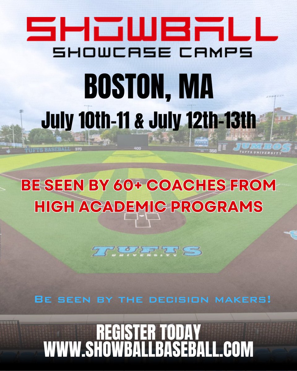 Head Coach High Academic Camp, BOSTON, MA ⁦<a href="/TuftsBaseball/">Jumbo Baseball</a>⁩ ⁦<a href="/NESCAC/">NESCAC</a>⁩ ⁦<a href="/IvyLeague/">Ivy League</a>⁩ ⁦<a href="/PatriotLeague/">Patriot League</a>⁩ ⁦<a href="/ConferenceA10/">A10</a>⁩ ⁦<a href="/CentennialConf/">CentennialConference</a>⁩ ⁦<a href="/theSCIAC/">theSCIAC</a>⁩ ⁦<a href="/axcessbaseball/">Axcess Baseball LI</a>⁩ ⁦<a href="/ptwsports/">Play to Win (PTW)</a>⁩ Be Seen By The Decision Makers!