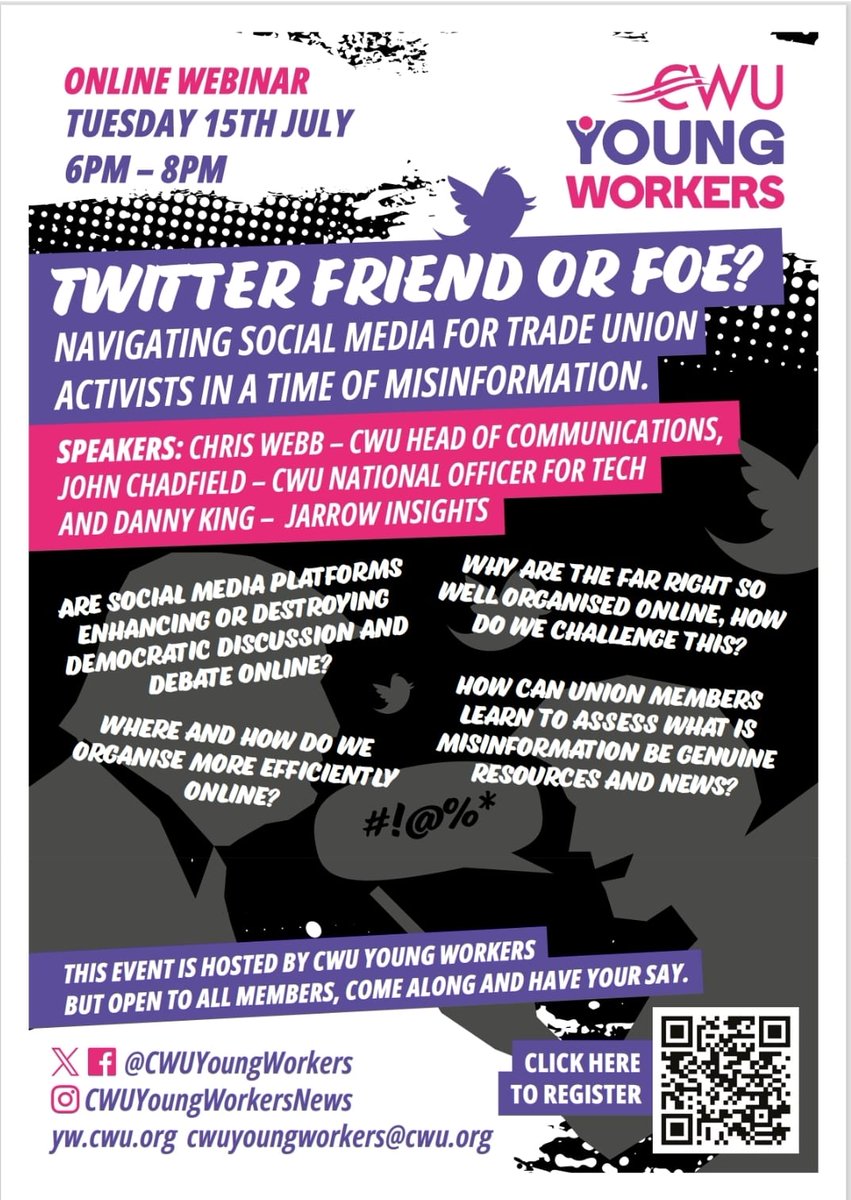Please share this informative webinar information ✊️ <a href="/CWUnews/">CWU</a> <a href="/KerryCwu/">Kerry Fleck</a> <a href="/CWUYoungWorkers/">CWU Young Workers</a>