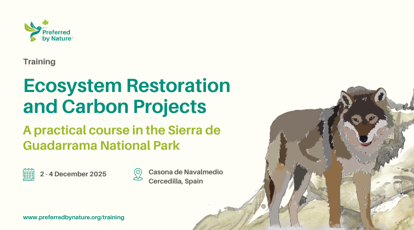 📅This December, we are hosting a 3-day training course in Cercedilla, #Spain, focused on practical approaches to #ecosystem restoration &amp; #carbon initiative assessment.

🚨Learn more &amp; register here: preferredbynature.org/events/nature-…