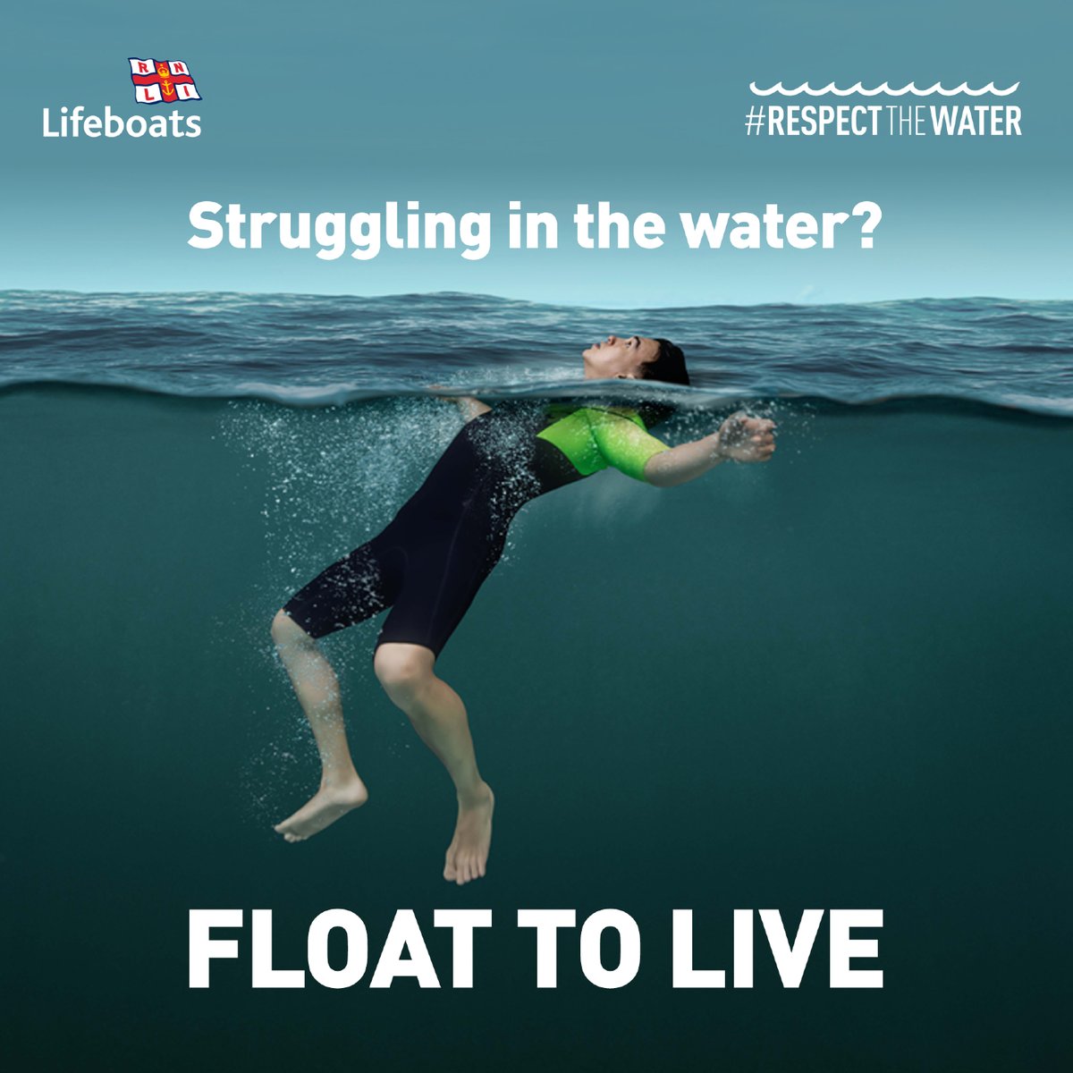 If you accidentally entered the water and found yourself in trouble, would you know what to do?

Follow these steps from the @rnli and Float to Live - they could save your life.

#RespectTheWater #FloatToLive #DrowningPrevention