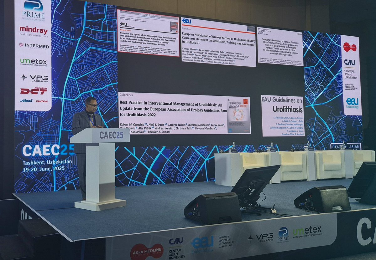 Vigen Malkhasyan (@drvigen) on Twitter photo Brilliant state-of-the-art Lecture "What is HOT in Endourology" given by <a href="/endouro/">Prof Bhaskar Somani</a> Bhaskar Somani at the Central Asian Endourology Congress #caec2025 #endourology Brilliant state-of-the-art Lecture "What is HOT in Endourology" given by <a href="/endouro/">Prof Bhaskar Somani</a> Bhaskar Somani at the Central Asian Endourology Congress #caec2025 #endourology