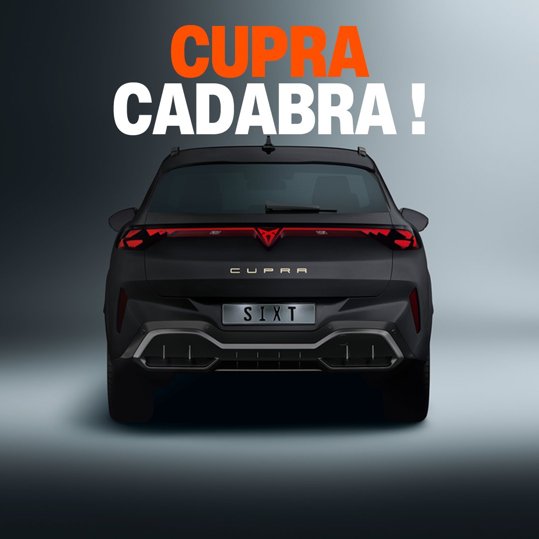 Louez la magie CUPRA chez SIXT 🪄

Et profitez de jusqu'à 15% de réduction sur votre location : sixt.info/offre-cupra