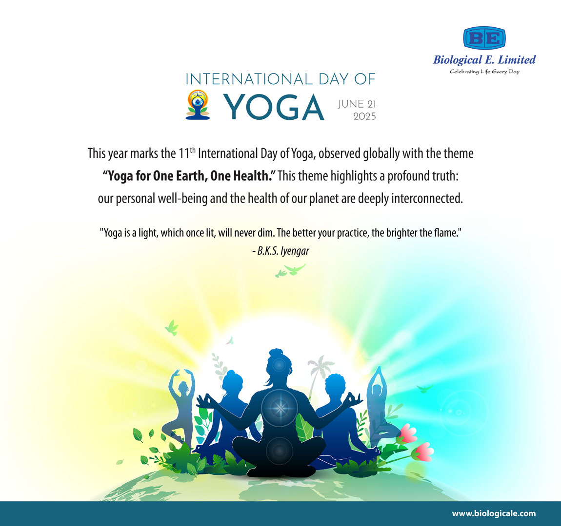 #InternationalDayOfYoga2025 #InternationalDayOfYoga #IDY2025 #IDY #Yoga #YogaforOneEarthOneHealth #BiologicalELimited #BioE #BE