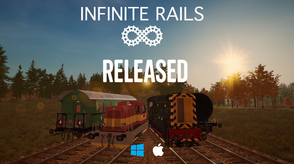 🚂🎉 Infinite Rails is OUT NOW in Early Access! 🎉🚂
Jump in, build your rail empire, and help us shape the game together — the more players we have, the more we can grow! 🌟

🔗 STEAM: store.steampowered.com/app/3399920/In…
🔗 EPIC GAMES: store.epicgames.com/en-US/p/infini…