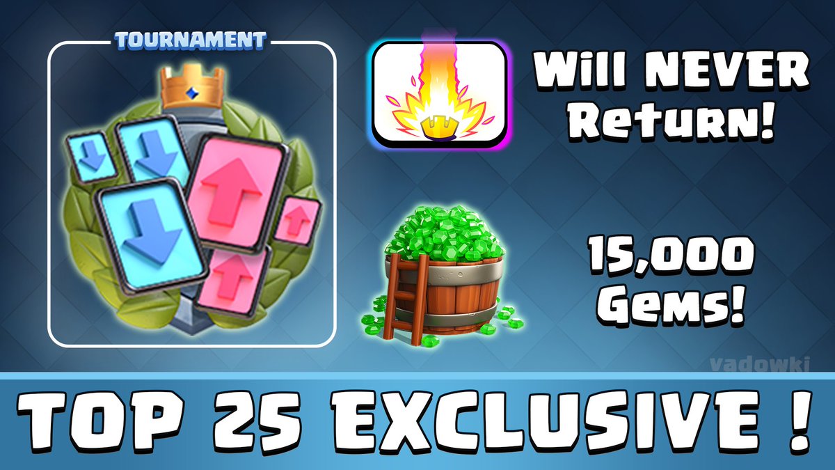 vadowki's tweet image. βοΈ SPECIAL GLOBAL TOURNAMENT βοΈ
πͺ Top 25 Players get β
β
15,000 GEMS
β
AN EXCLUSIVE EMOTE
πMode β Mega Draft
ποΈ June 21 - 24
π Top 100 players will still get the regular exclusive GT emote!