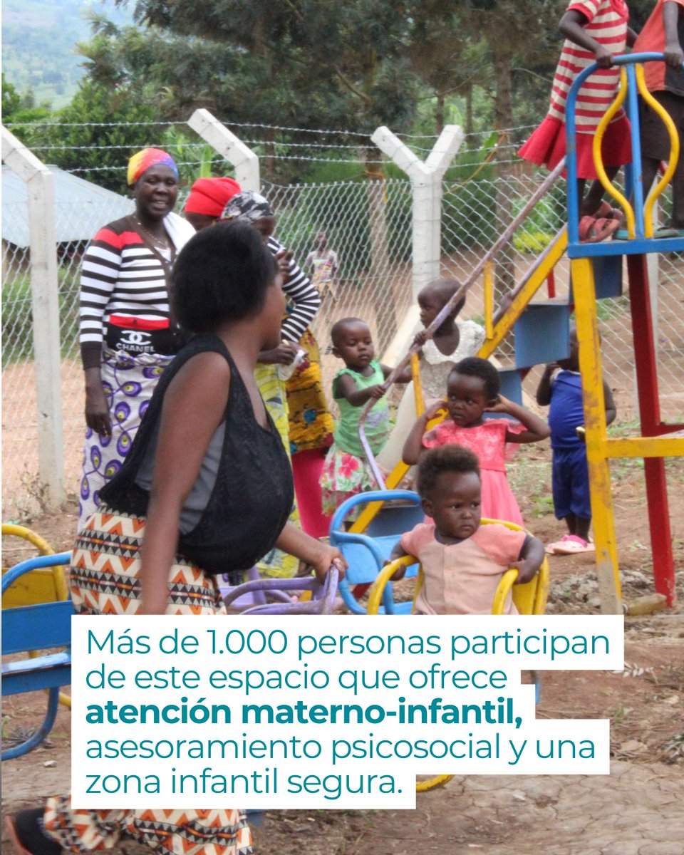 💚 En el #DíaMundialDelRefugiado recordamos que +123M de personas han huido de sus hogares.

En #Uganda, junto a la Fundació Ordesa, creamos un espacio seguro para mujeres e infancia refugiada en Kyaka II. Un lugar donde se sienten protegidos y cuidados.

farmaceuticosmundi.org/espacio-seguro…