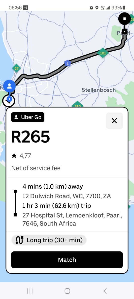 263John's tweet photo. "Hey @Uber_SouthAfrica, the rates you're paying drivers are unsustainable! The official AA and SARS running cost per km(R4,76) is already higher than what you're paying. 
 #UberDriversDeserveBetter #FairPayForDrivers"
#CapeTownUber
#LetsGoOffline
#TripMonitoring
#1stForWomen https://t.co/leqI04xFFH