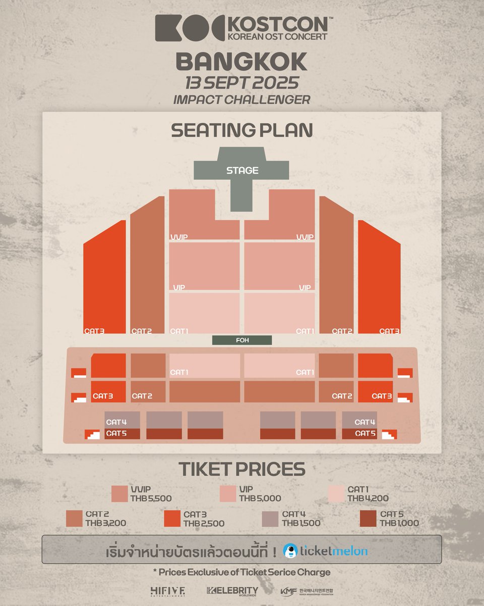 กรุงเทพฯ 🇹🇭 เรามาแล้ว!
🎟️ เปิดจำหน่ายบัตรแล้วอย่างเป็นทางการ
: 
ticketmelon.com/kostcon/kostco…

จองตอนนี้ ก่อนบัตรหมด 🫳🏻🔥

#Bangkok #KOSTCON2025 #KDramaFeels #KoreanOSTConcert #ThailandEvents