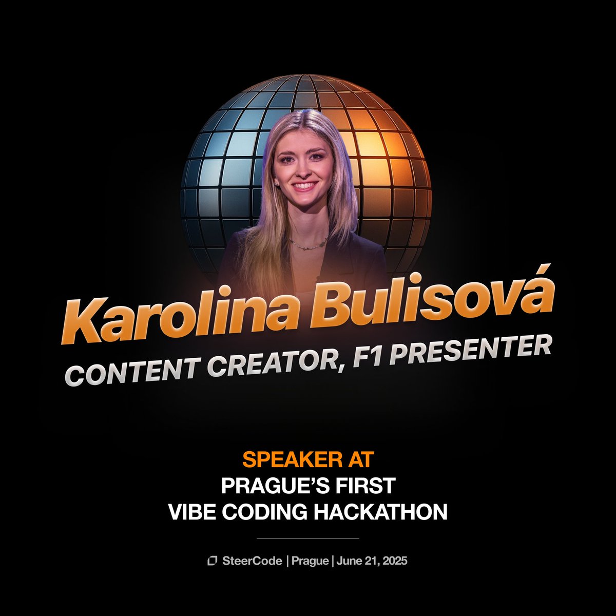 Karolina Bulisová (@kbulisova) on Twitter photo Trošku mimo moji normální zónu. Zítra budu jako jeden z řečníků na vibe coding hackathonu od <a href="/adamzvada/">Adam Zvada</a>. Mluvit budu o organickým contentu. A taky to teda budu moderovat. V AJ. Jsem na sebe zvědavá teda. Ale bude to 🪩💃 Trošku mimo moji normální zónu. Zítra budu jako jeden z řečníků na vibe coding hackathonu od <a href="/adamzvada/">Adam Zvada</a>. Mluvit budu o organickým contentu. A taky to teda budu moderovat. V AJ. Jsem na sebe zvědavá teda. Ale bude to 🪩💃