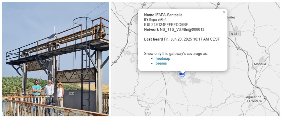 Iniciamos el despliegue de la red de comunicaciones del proyecto #GestIAgua, coordinado por <a href="/IfapaJunta/">IFAPA</a>, que permitirá integrar estaciones meteorológicas y sensores en suelo y árbol para la mejora de la gestión del riego en Andalucía. Empezamos en la Zona Regable del Genil-Cabra.